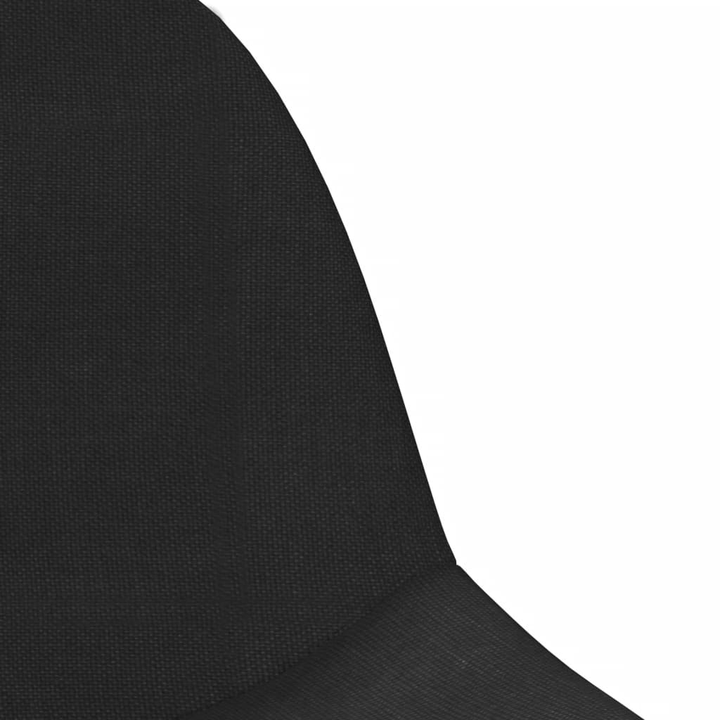 Esszimmerstühle 2 Stk. Drehbar Schwarz Stoff