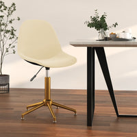 Thumbnail for Esszimmerstuhl Drehbar Creme Samt