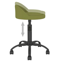 Thumbnail for Esszimmerstühle 2 Stk. Drehbar Hellgrün Samt