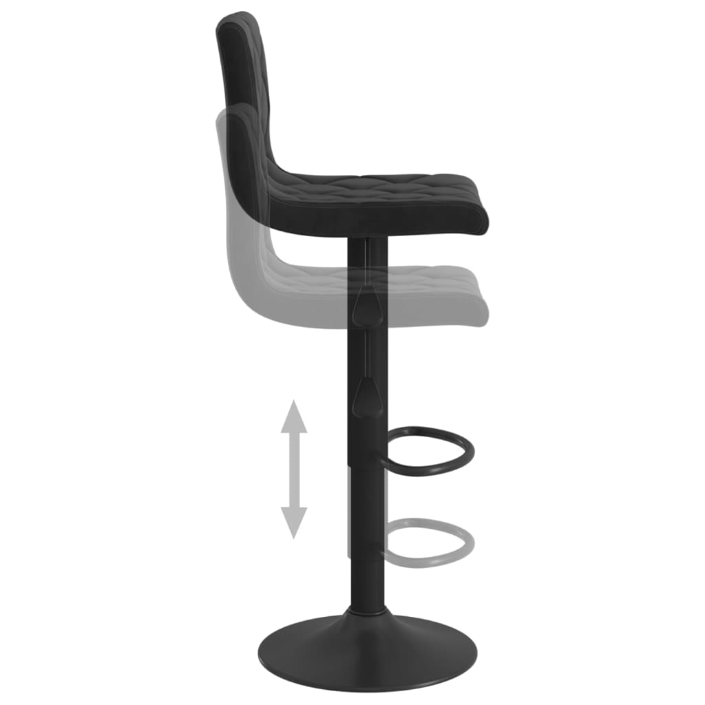 Barhocker Schwarz Samt