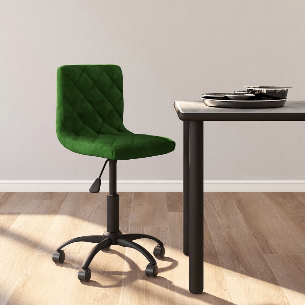 Esszimmerstuhl Drehbar Dunkelgrün Samt