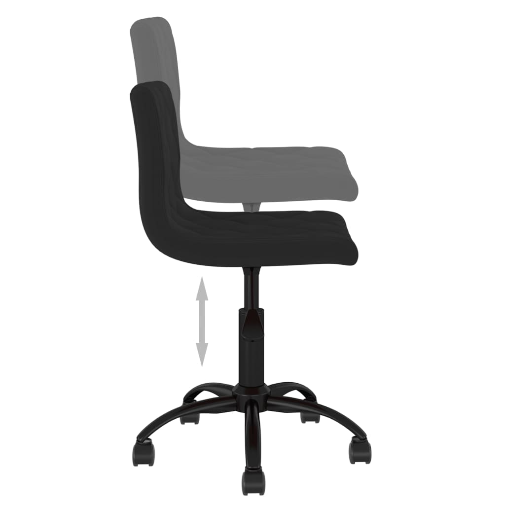 Esszimmerstühle 2 Stk. Drehbar Schwarz Samt