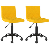 Thumbnail for Esszimmerstühle 2 Stk. Drehbar Senfgelb Samt