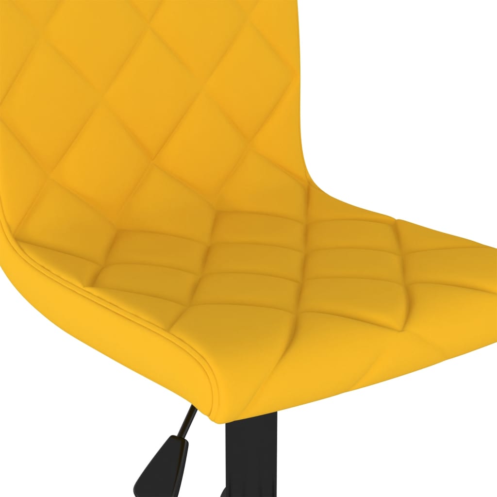 Esszimmerstühle 2 Stk. Drehbar Senfgelb Samt