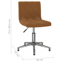 Thumbnail for Esszimmerstühle 2 Stk. Drehbar Braun Samt