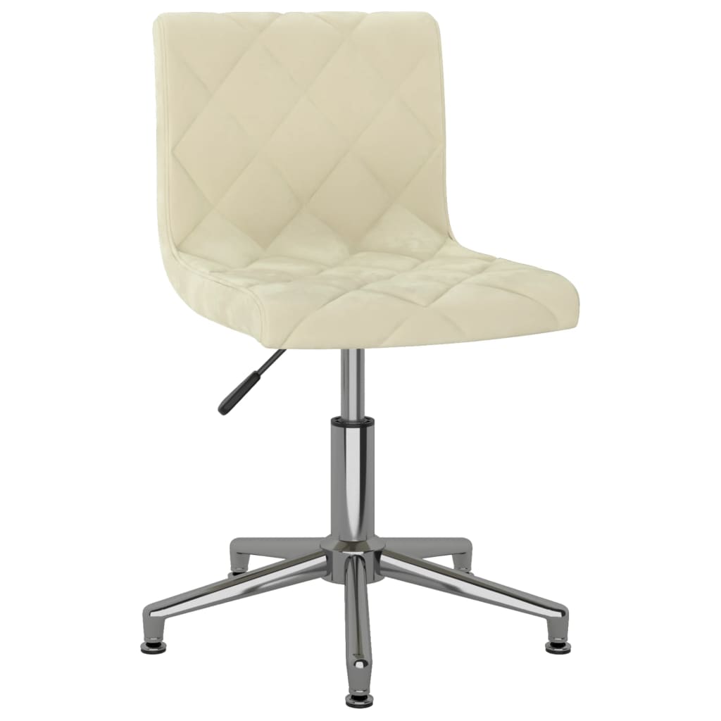Esszimmerstühle 2 Stk. Drehbar Creme Samt