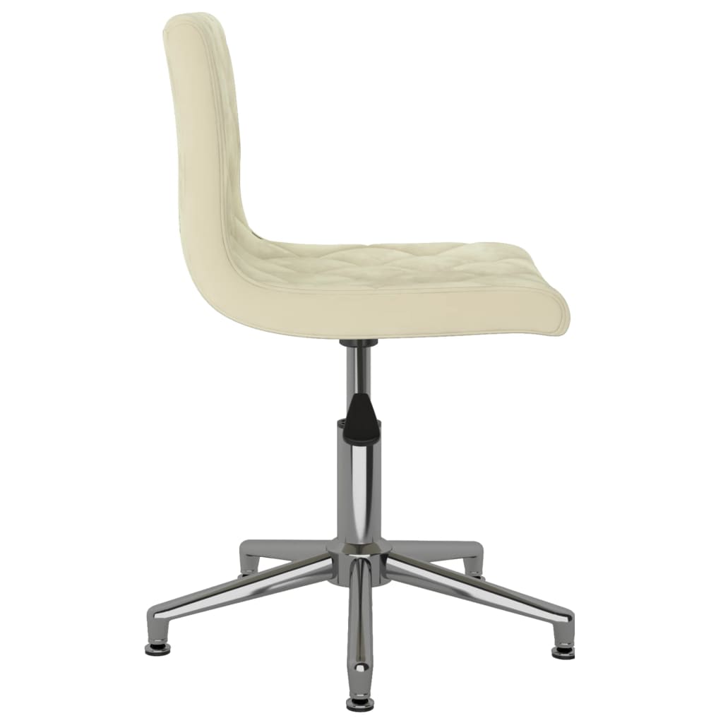 Esszimmerstühle 2 Stk. Drehbar Creme Samt
