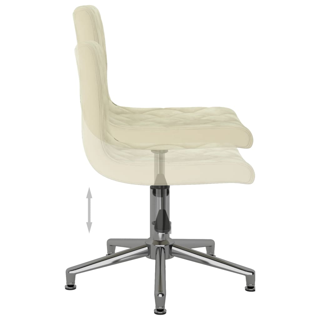 Esszimmerstühle 2 Stk. Drehbar Creme Samt
