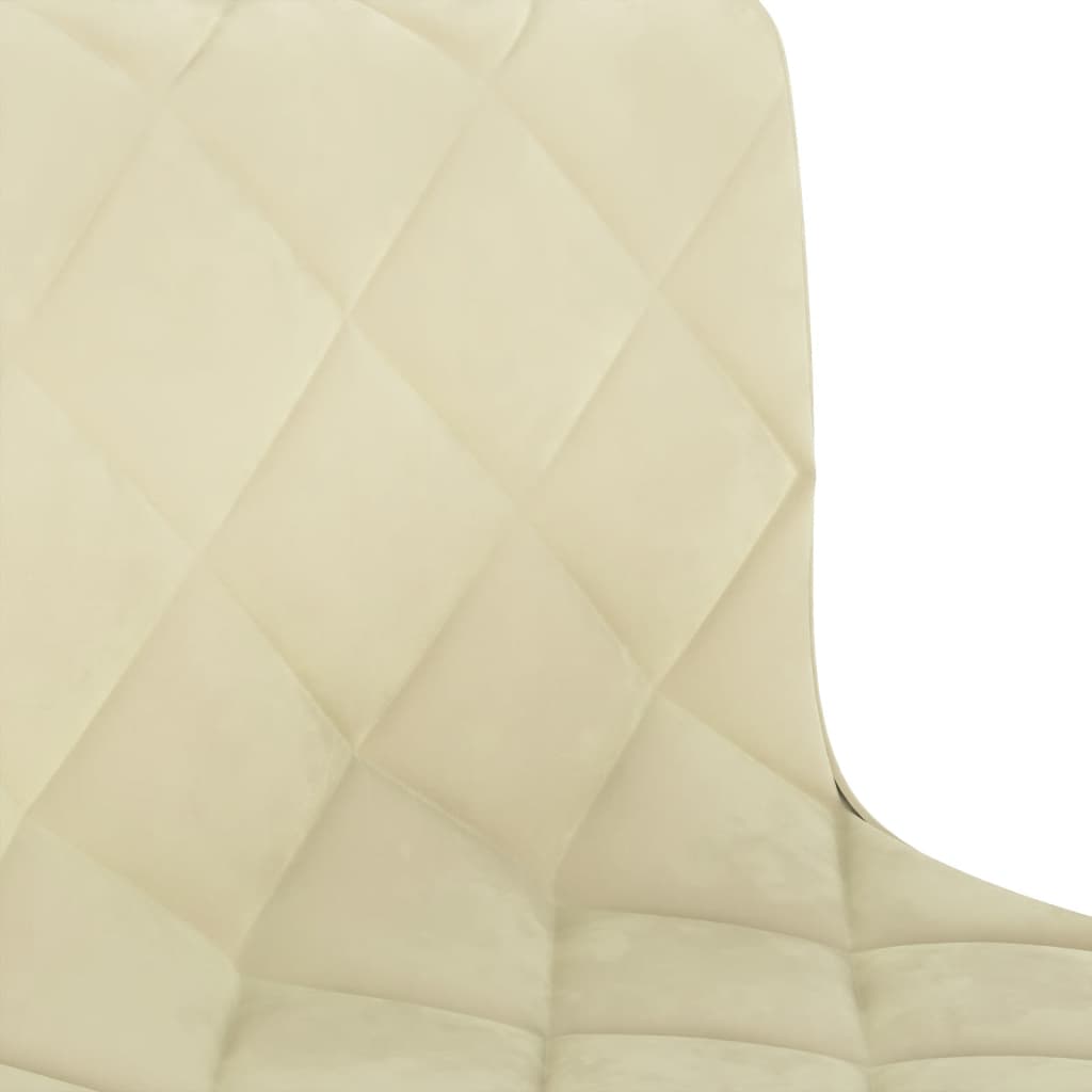 Esszimmerstühle 2 Stk. Drehbar Creme Samt