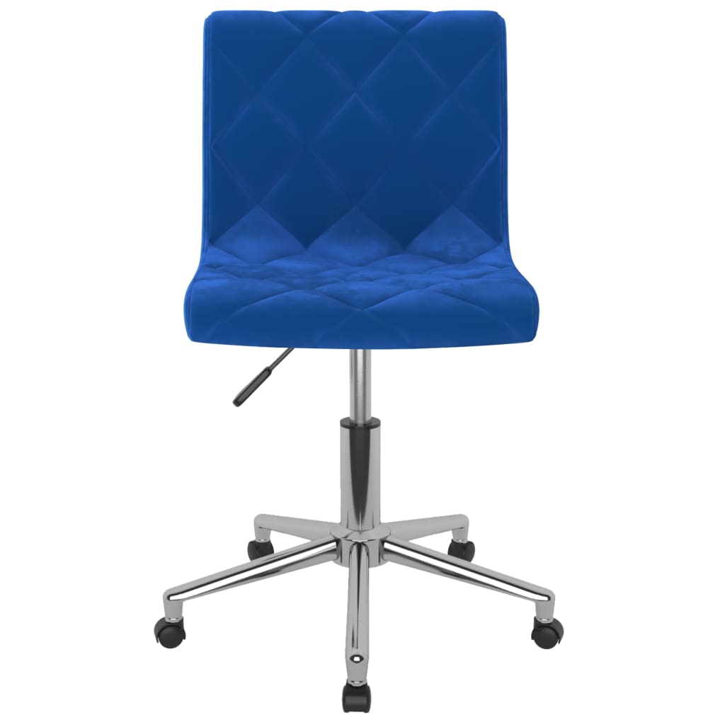 Esszimmerstühle 2 Stk. Drehbar Blau Samt