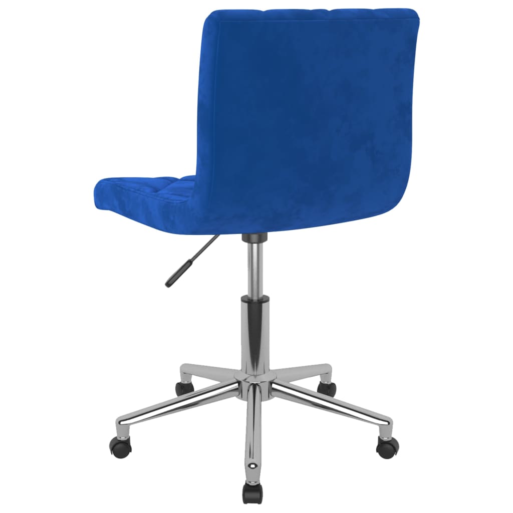 Esszimmerstühle 2 Stk. Drehbar Blau Samt