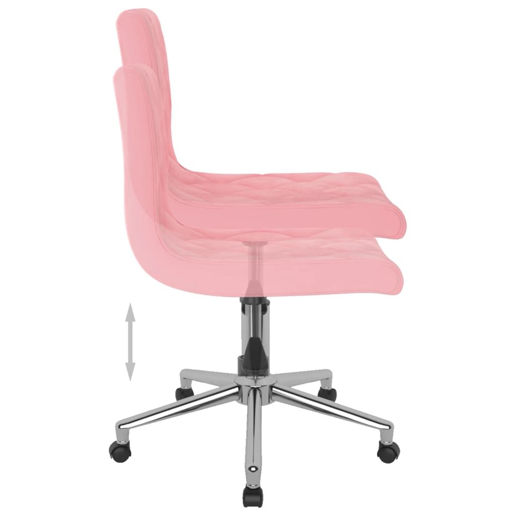 Esszimmerstühle 2 Stk. Drehbar Rosa Samt