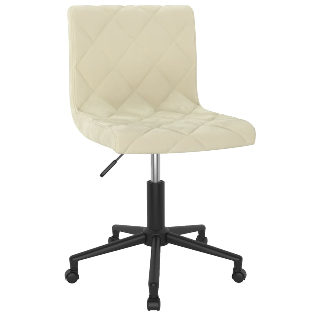 Esszimmerstühle 2 Stk. Drehbar Creme Samt