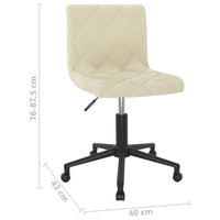 Thumbnail for Esszimmerstühle 2 Stk. Drehbar Creme Samt