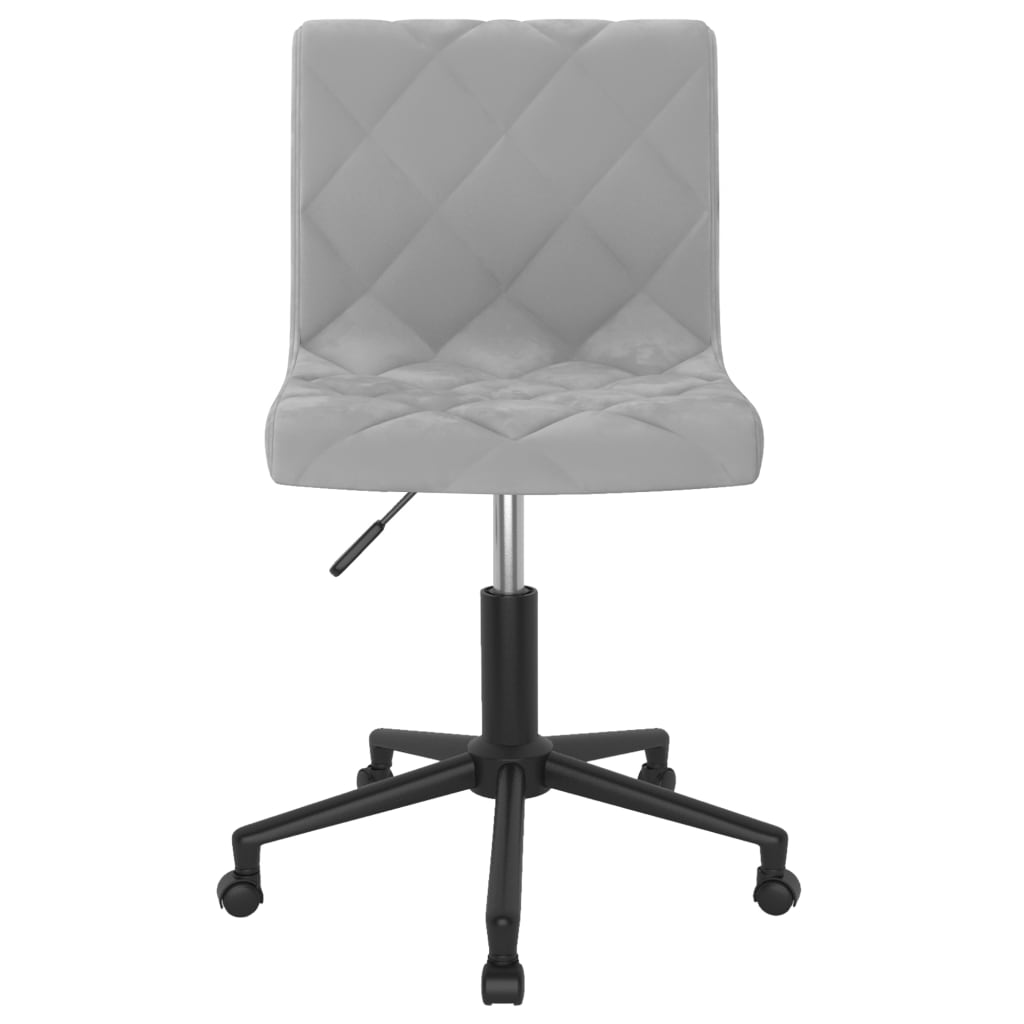 Esszimmerstühle 2 Stk. Drehbar Hellgrau Samt