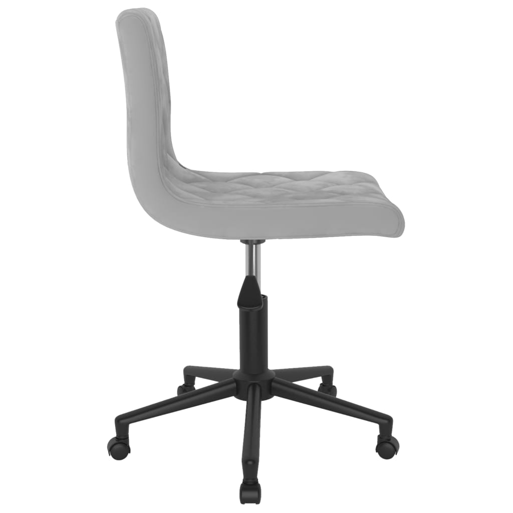 Esszimmerstühle 2 Stk. Drehbar Hellgrau Samt