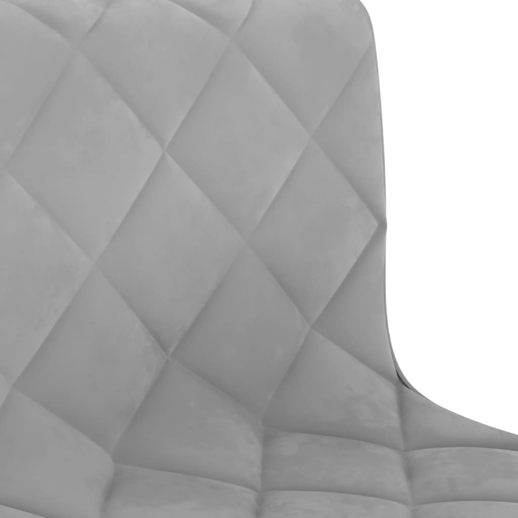 Esszimmerstühle 2 Stk. Drehbar Hellgrau Samt