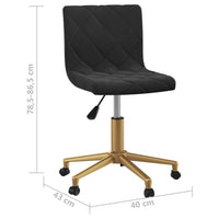 Thumbnail for Esszimmerstuhl Drehbar Schwarz Samt