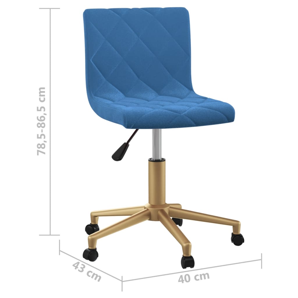 Esszimmerstühle 2 Stk. Drehbar Blau Samt