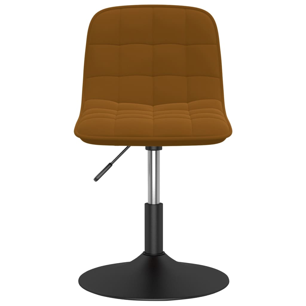 Esszimmerstuhl Drehbar Braun Samt