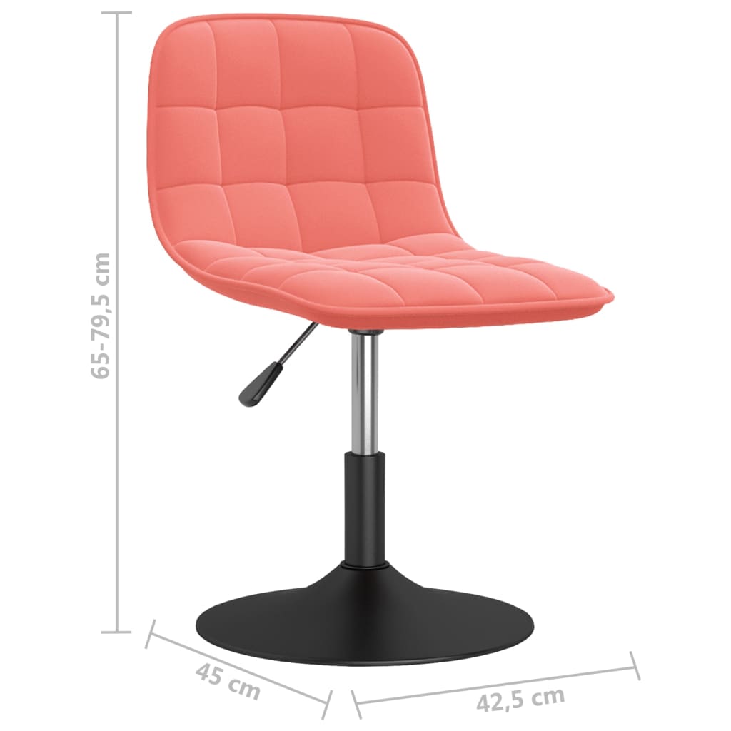 Esszimmerstühle 2 Stk. Drehbar Rosa Samt