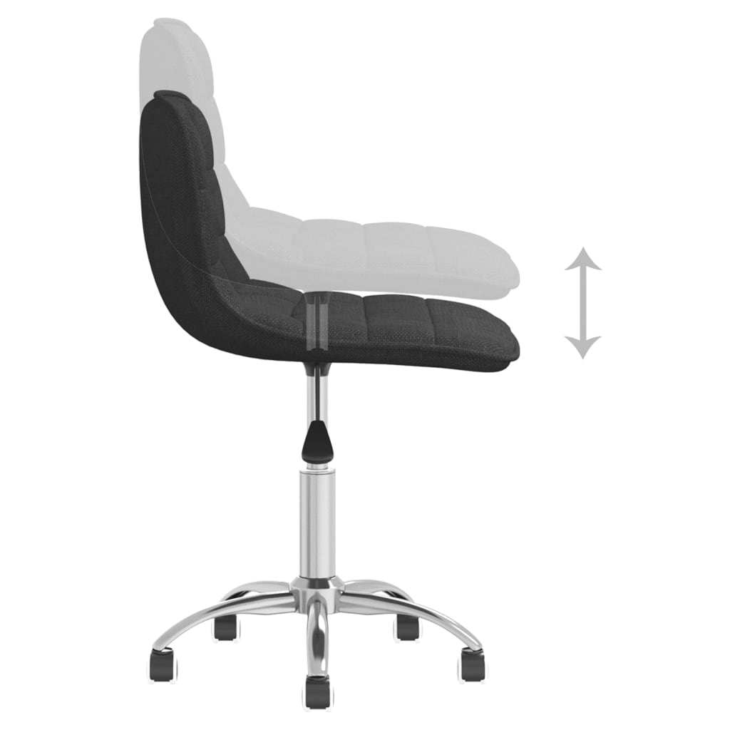 Esszimmerstühle 2 Stk. Drehbar Dunkelgrau Stoff