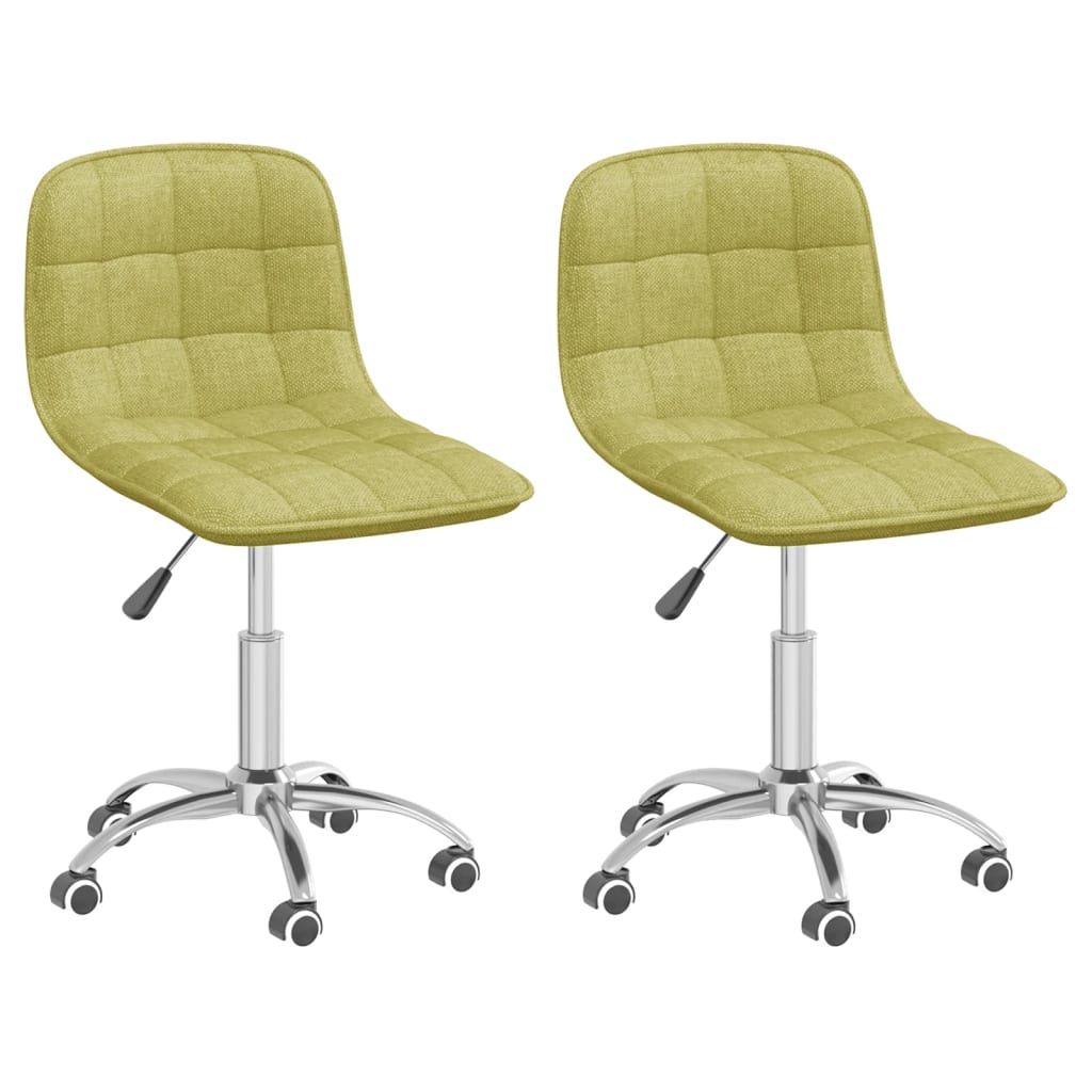 Esszimmerstühle 2 Stk. Drehbar Grün Stoff