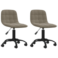 Thumbnail for Esszimmerstühle 2 Stk. Drehbar Hellgrau Samt