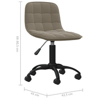 Thumbnail for Esszimmerstühle 2 Stk. Drehbar Hellgrau Samt