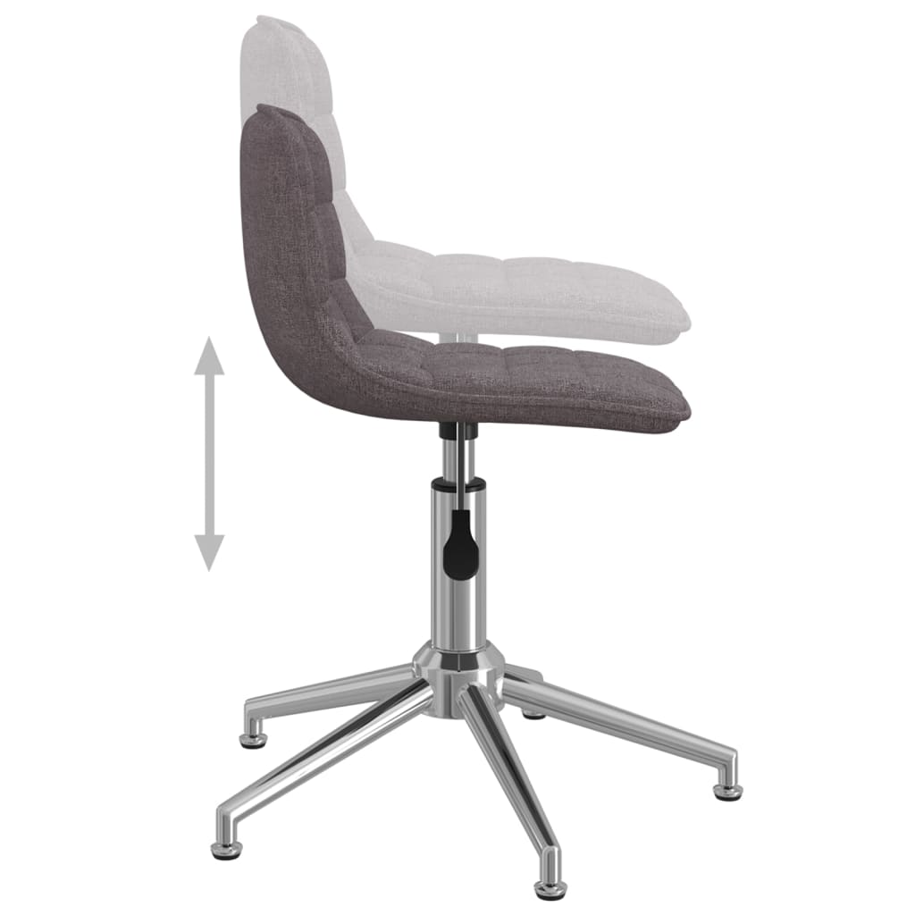 Esszimmerstühle 2 Stk. Drehbar Taupe Stoff