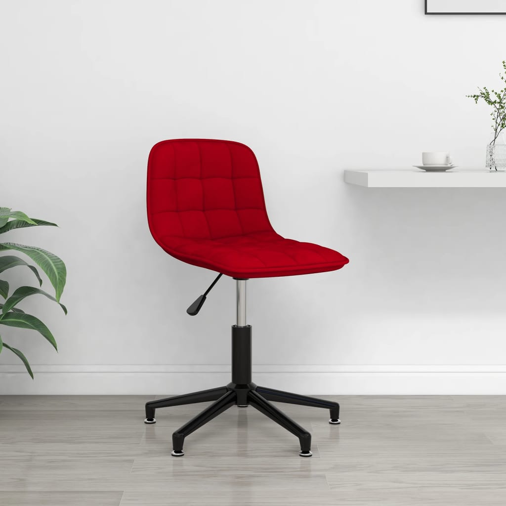 Esszimmerstuhl Drehbar Weinrot Samt