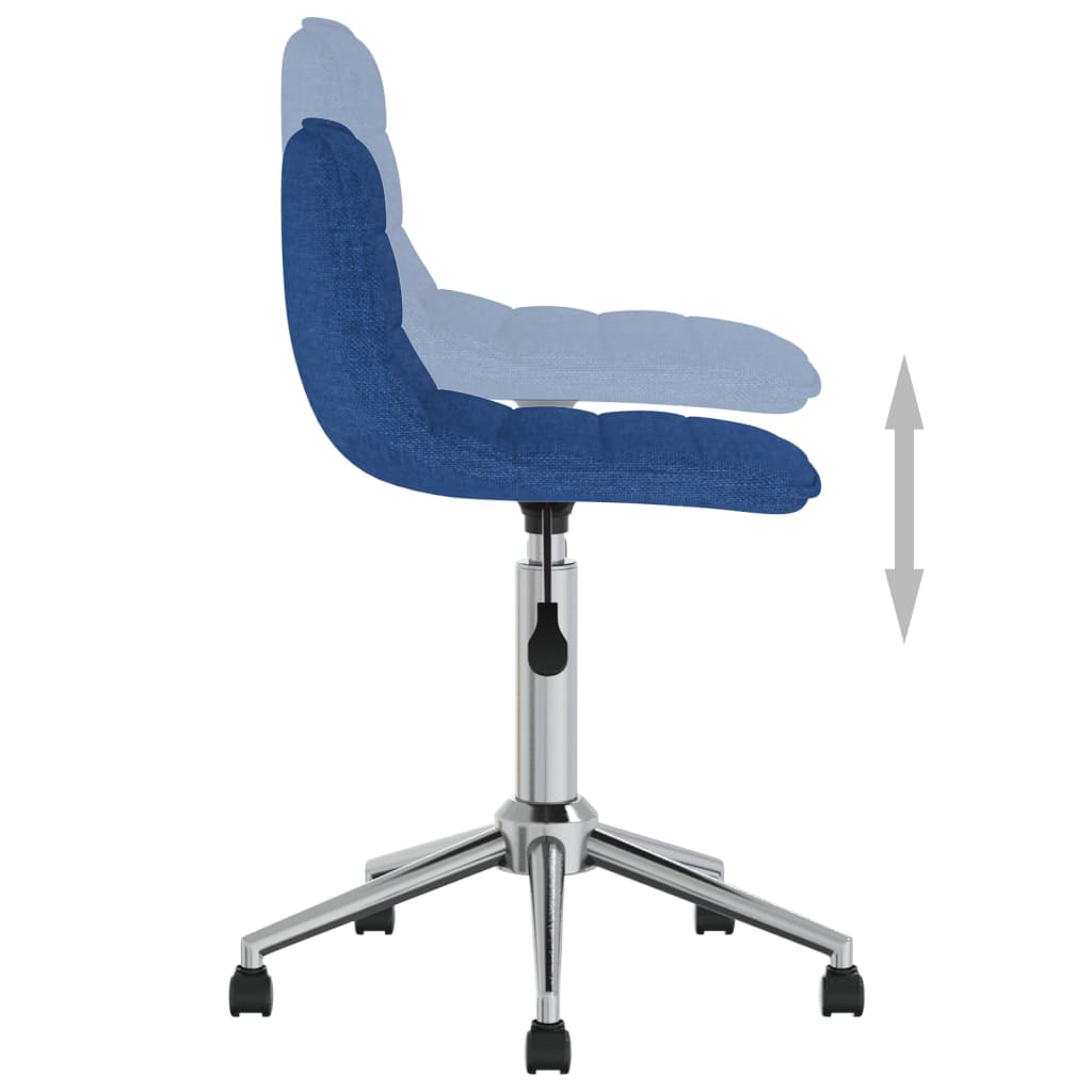 Esszimmerstuhl Drehbar Blau Stoff