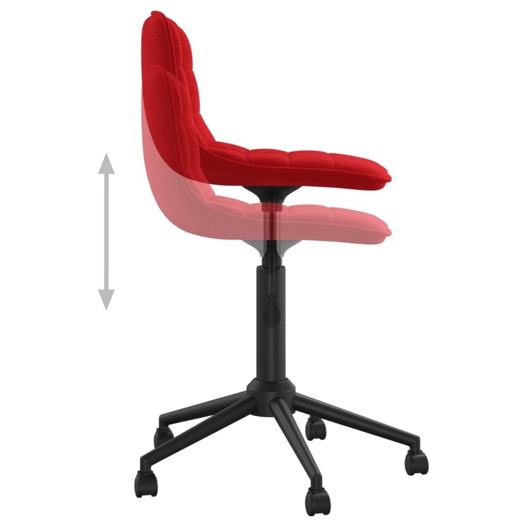 Esszimmerstuhl Drehbar Weinrot Samt