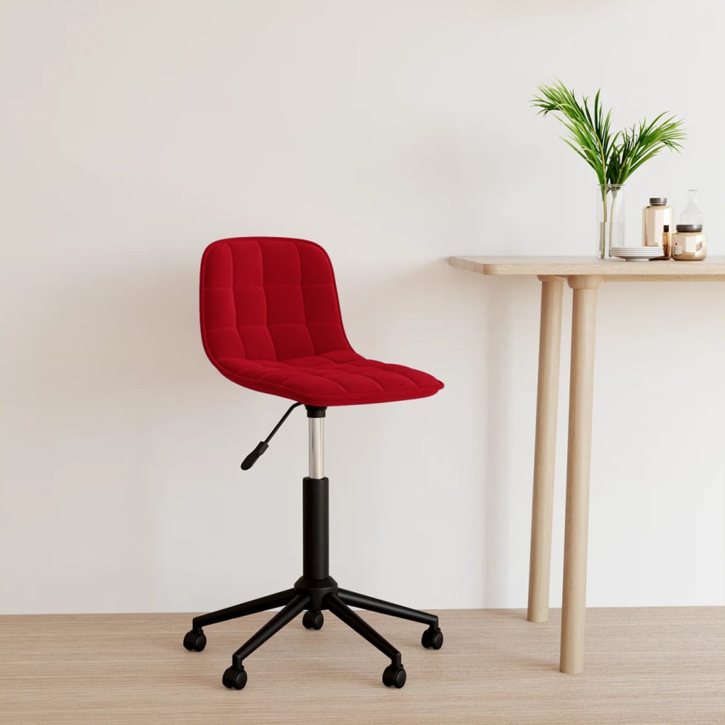 Esszimmerstuhl Drehbar Weinrot Samt