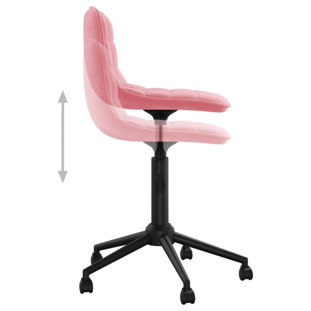 Esszimmerstühle 2 Stk. Drehbar Rosa Samt