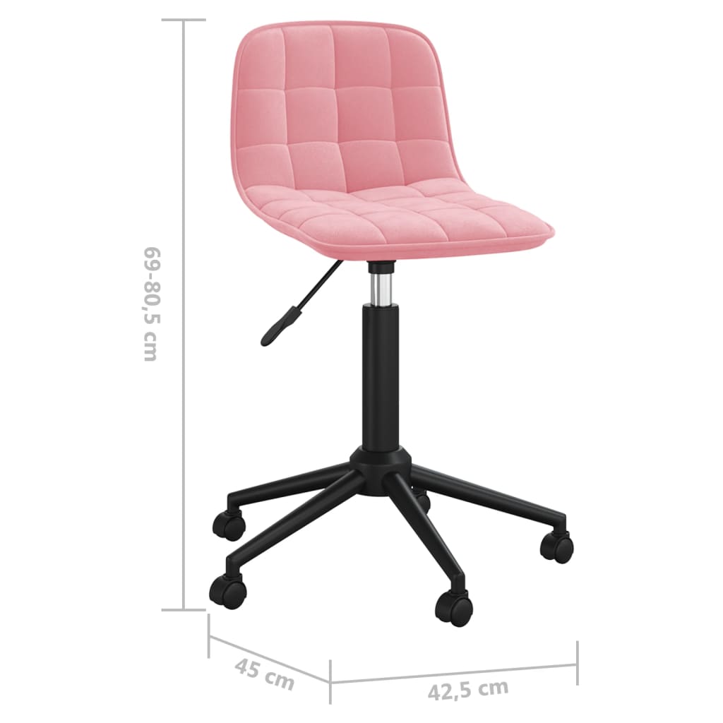 Esszimmerstühle 2 Stk. Drehbar Rosa Samt