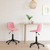 Thumbnail for Esszimmerstühle 2 Stk. Drehbar Rosa Samt