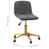 Thumbnail for Esszimmerstühle 2 Stk. Drehbar Dunkelgrau Samt