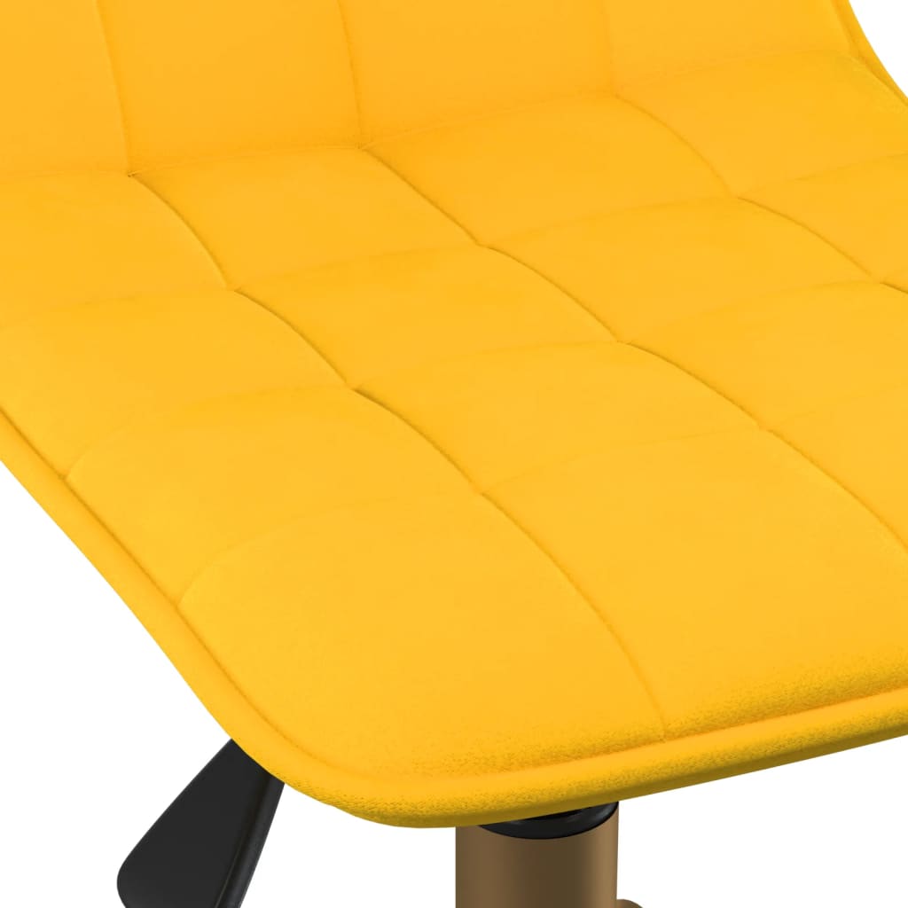 Esszimmerstühle 2 Stk. Drehbar Senfgelb Samt