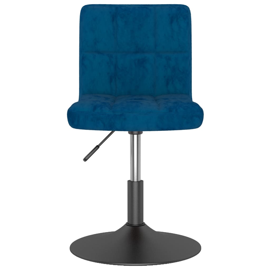 Drehbarer Barhocker Blau Samt