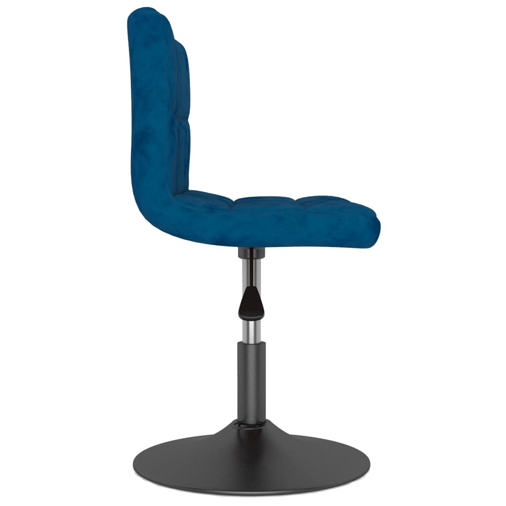 Drehbarer Barhocker Blau Samt