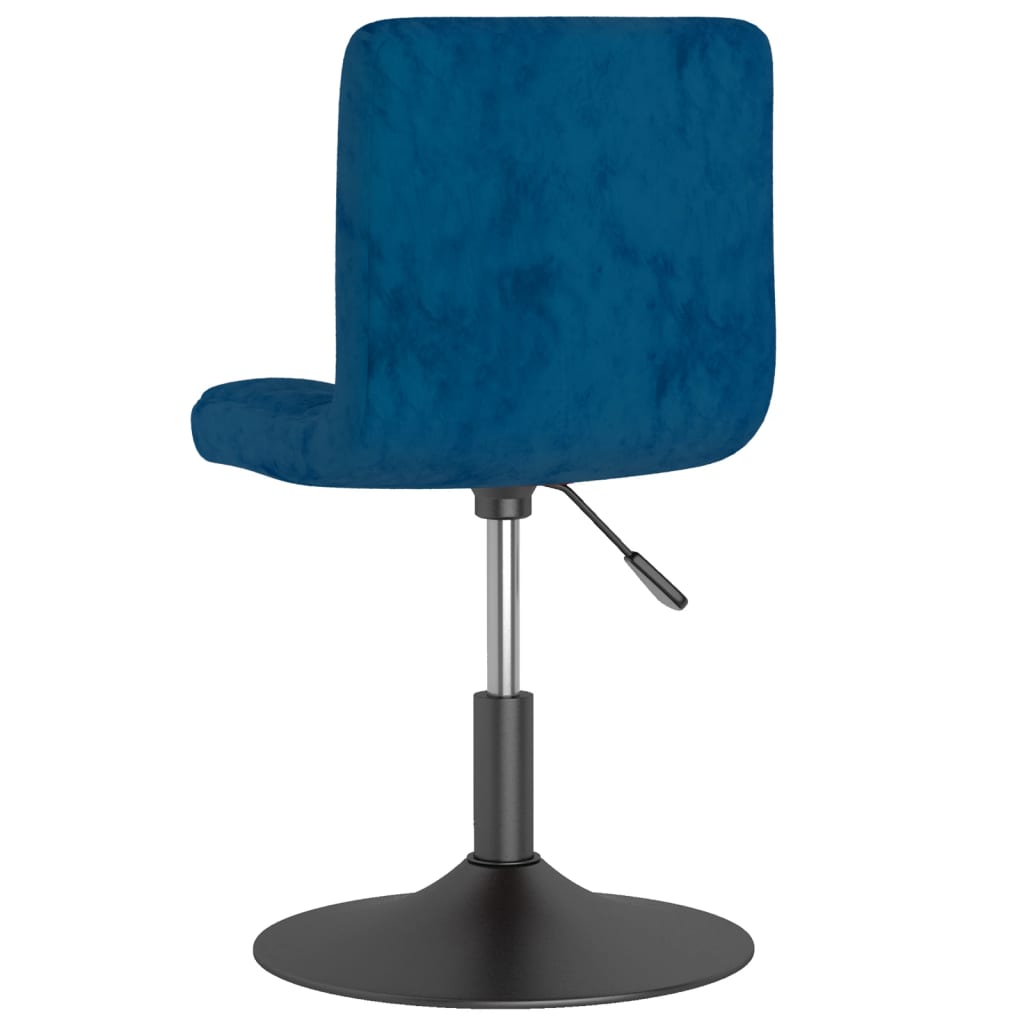 Drehbarer Barhocker Blau Samt