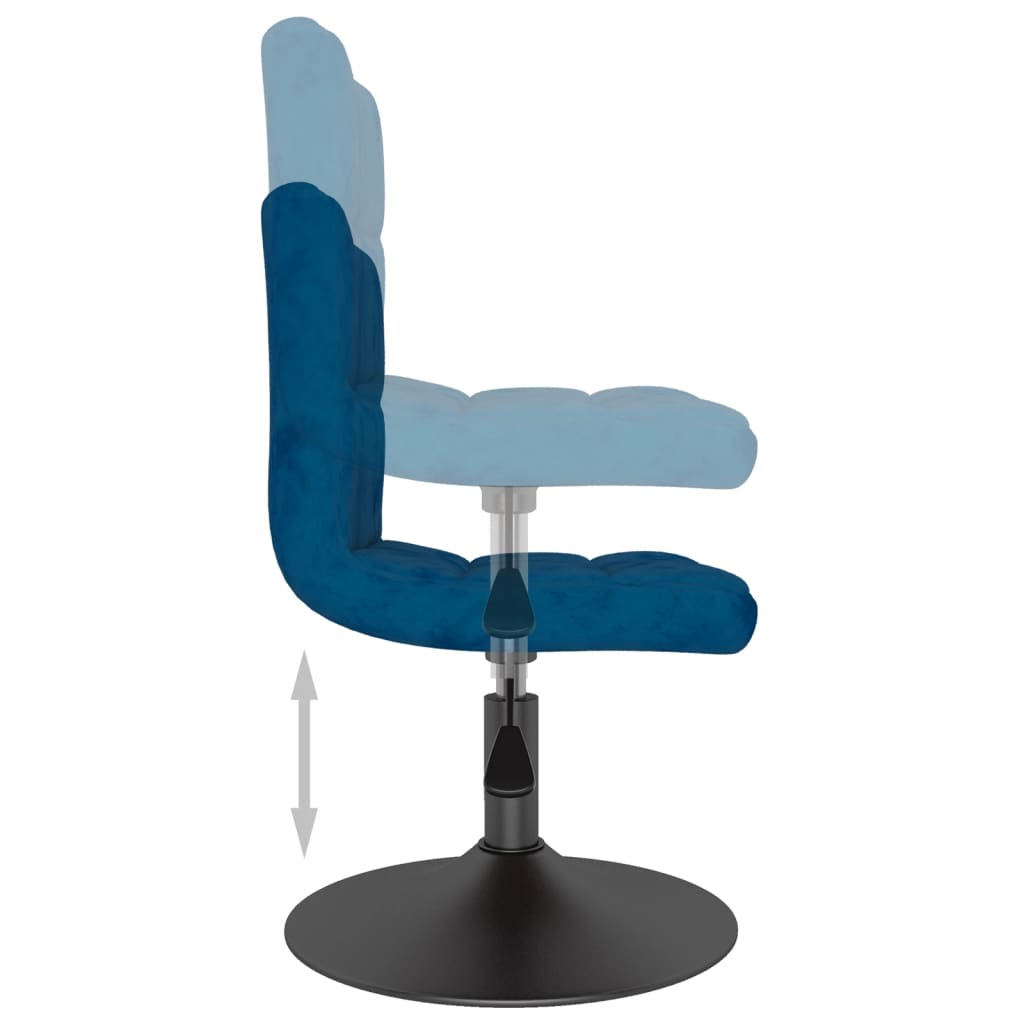 Drehbarer Barhocker Blau Samt
