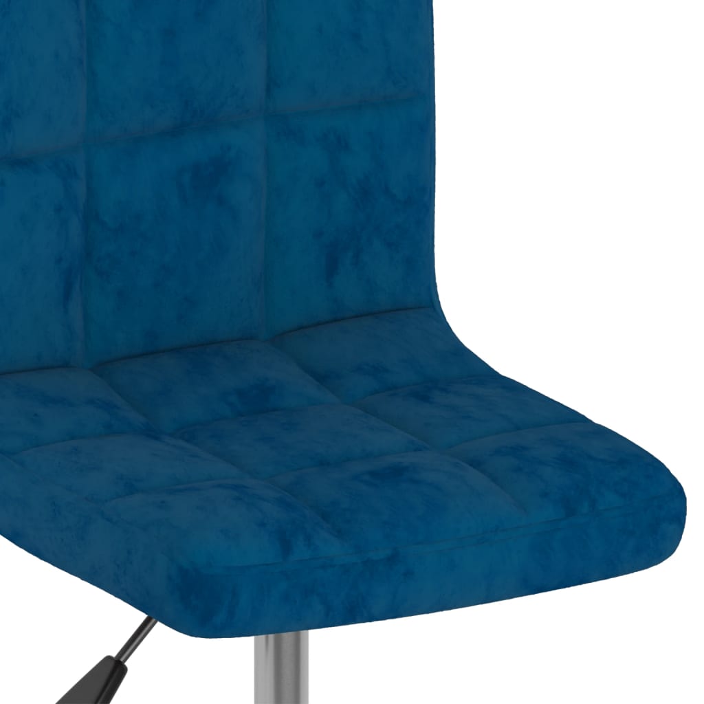 Drehbarer Barhocker Blau Samt