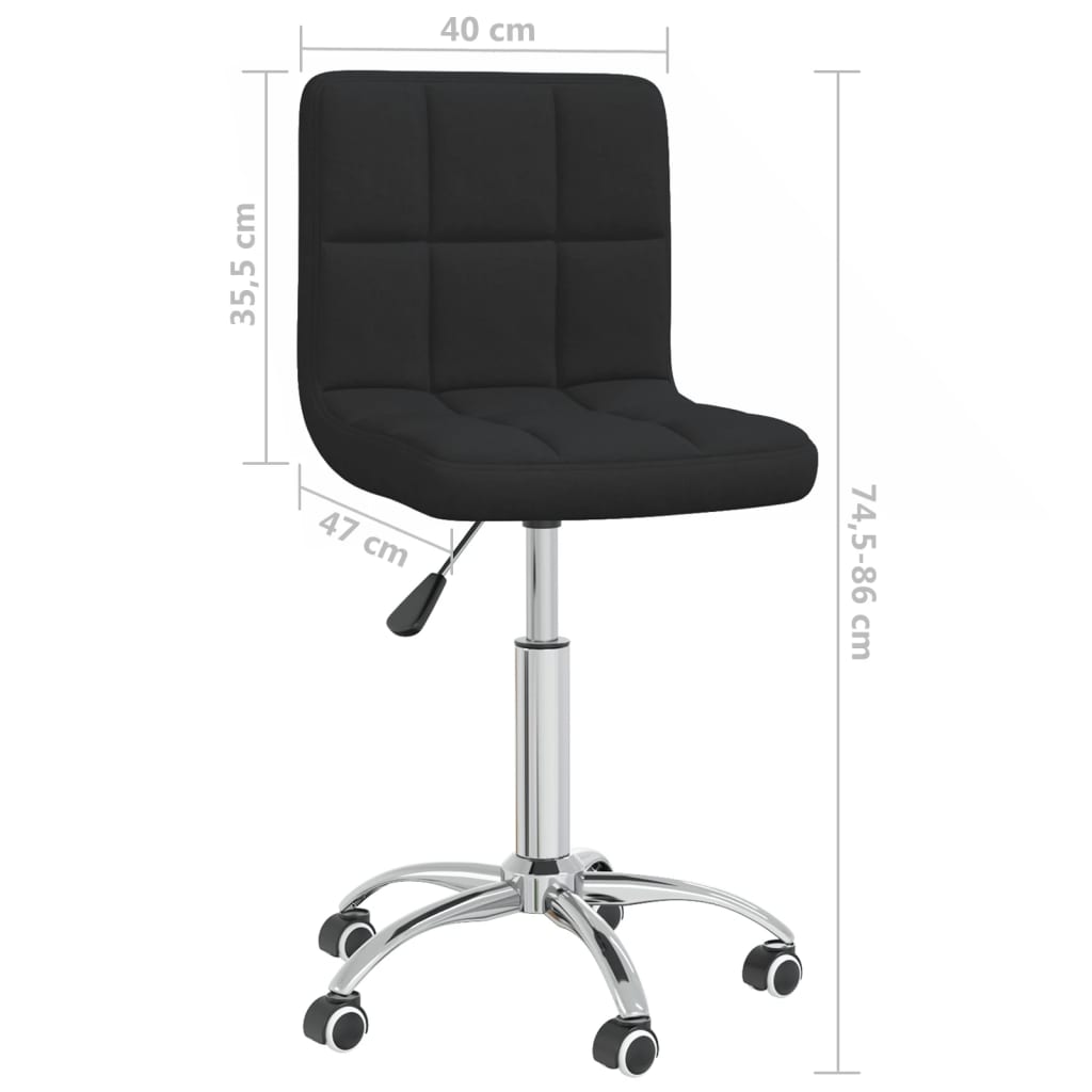 Esszimmerstühle 2 Stk. Drehbar Schwarz Stoff