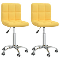 Thumbnail for Esszimmerstühle 2 Stk. Drehbar Senfgelb Stoff