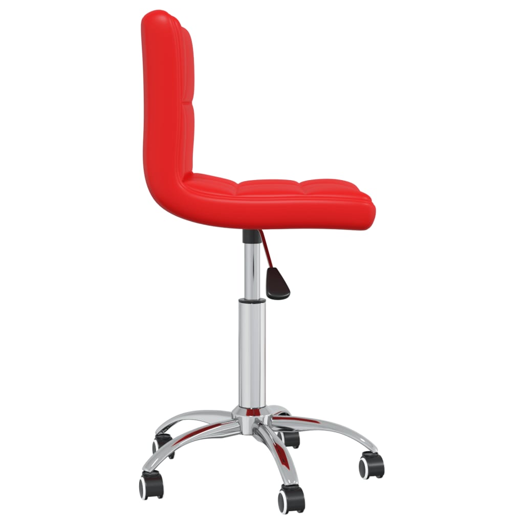 Bürostuhl Drehbar Rot Kunstleder