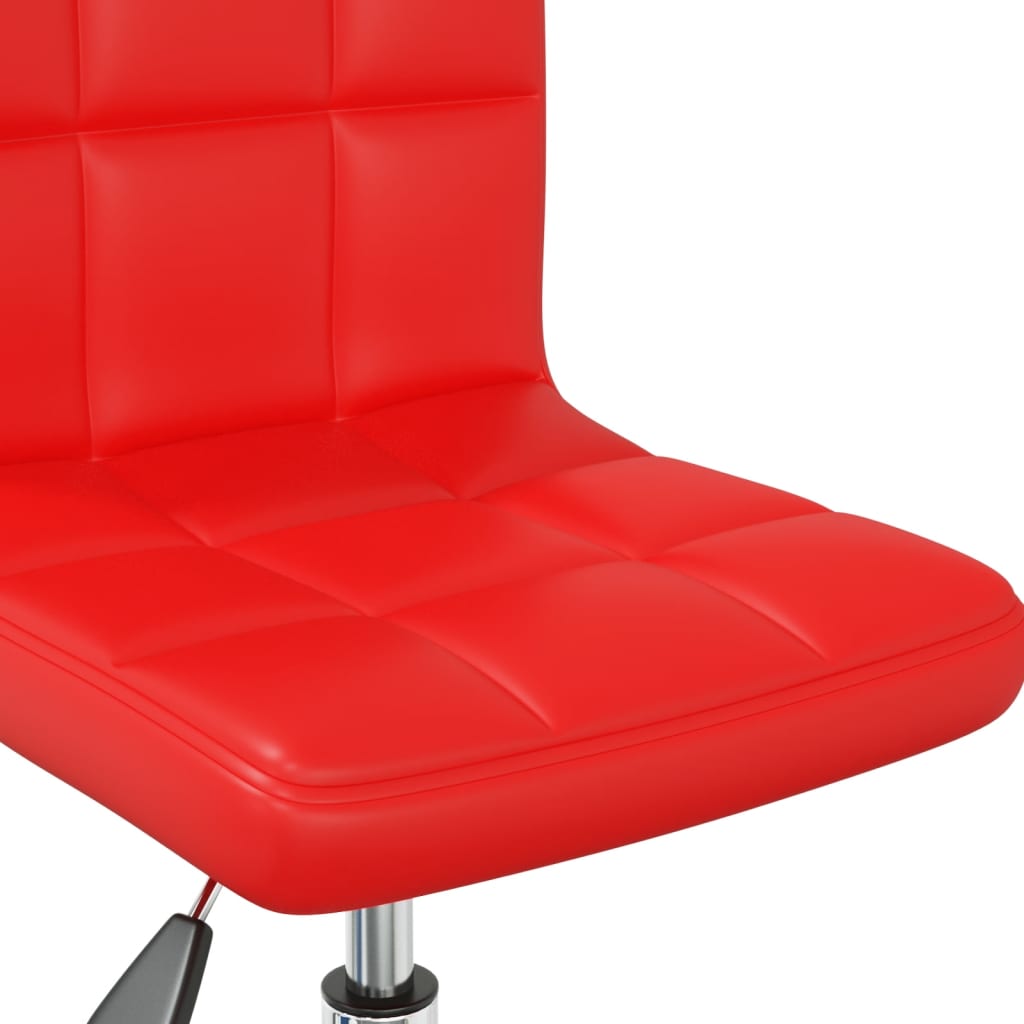 Bürostuhl Drehbar Rot Kunstleder