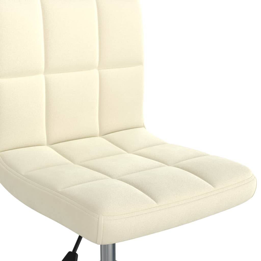 Esszimmerstühle 2 Stk. Drehbar Creme Samt