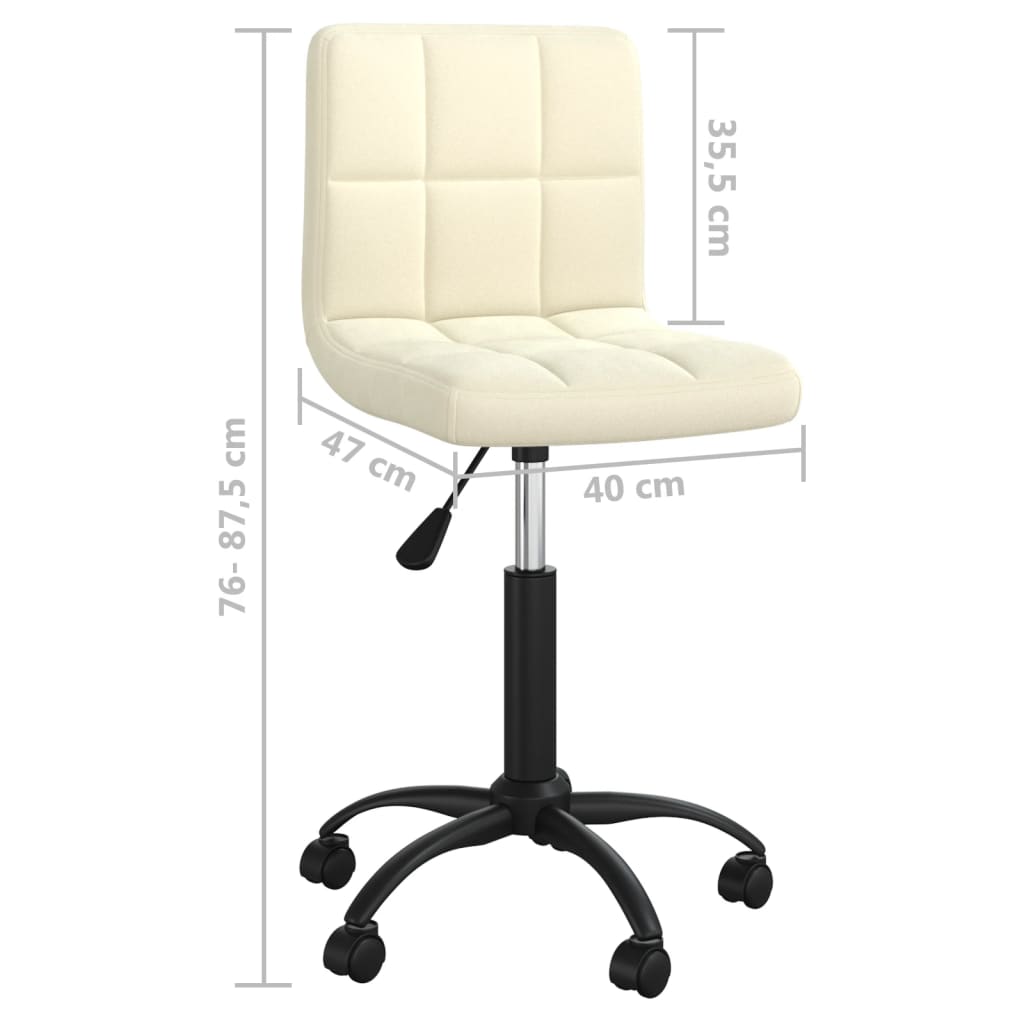 Esszimmerstühle 2 Stk. Drehbar Creme Samt